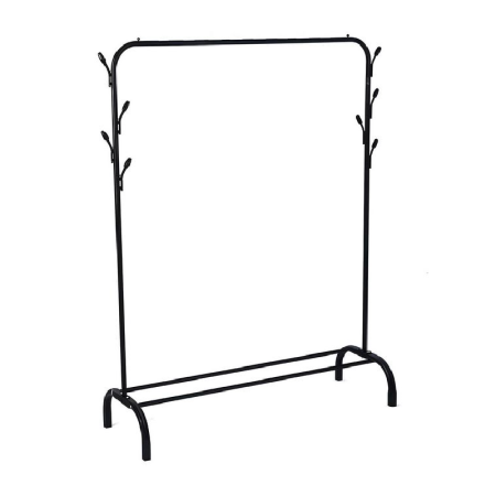 Suport de Umerase Premium SUPER TRENDS®, Organizator Pentru Haine, de Sine Statator, din Metal, Negru, 150 x 110 x 40 cm + 5 UMERASE CADOU [1]