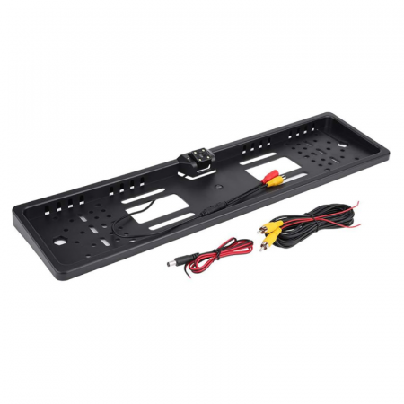 Auto - Suport Numar cu Camera Marsarier Auto cu 4 LED-uri IR Premium SUPER TRENDS®, Unghi Larg de 170°, Pentru Mers Inapoi cu Vedere de Noapte, Imagine Clara CMOS, Rezolutie Video 656 x 492px, Carcasa Imperm