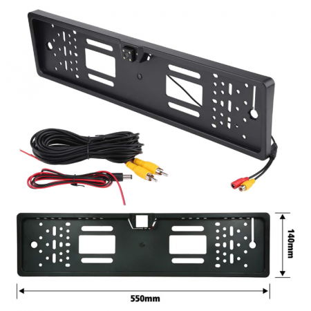 Suport Numar cu Camera Marsarier Auto cu 4 LED-uri IR Premium SUPER TRENDS®, Unghi Larg de 170°, Pentru Mers Inapoi cu Vedere de Noapte, Imagine Clara CMOS, Rezolutie Video 656 x 492px, Carcasa Imperm [7]