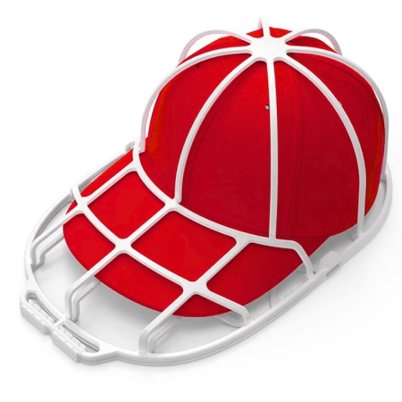 Produse Curatenie - Suport Pentru Spalare Sapca Super Trends® Din Polipropilena Alba, Curatare Multifunctionala Fara Deformare, Marime Universala 35.3x22x13.5 Cm, Accesoriu Pentru Spalare Sapca La Masina De Spalat, Protectie Forma Sapci