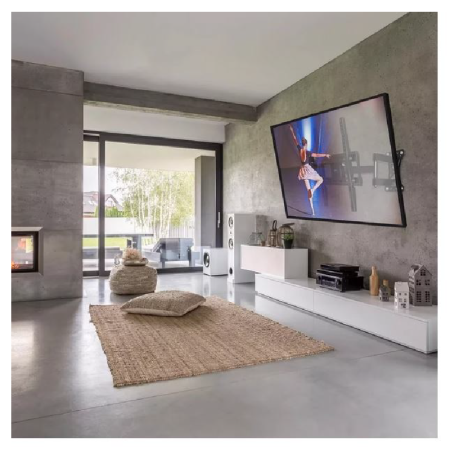 Suport TV de perete Full Motion SUPER TRENDS®, 14''-55'', Universal, Pivotant, Vesa 100x100, 200x100, 200x200, 300x200, 300x300, 400x200 si 400x400 mm, Max 30 kg, Negru [4]