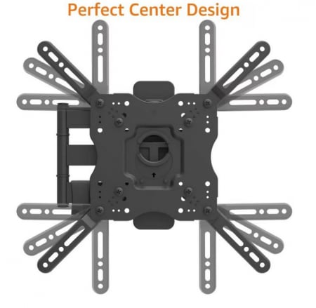 Suport TV Reglabil de Perete SUPER TRENDS®, Diagonala Maxima 22”-55” (56 cm - 139 cm), Greutate Suportata 40 Kg, Pivotant, Otel Profesional, VESA 200x200, 200x100, 100X100, 75x75, Negru [1]