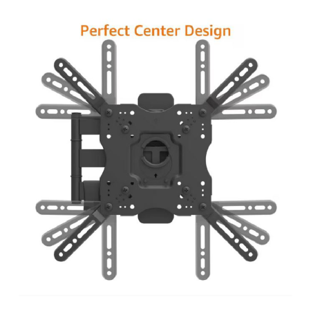 Suport TV Reglabil de Perete SUPER TRENDS®, Diagonala Maxima 22”-57”, Greutate Suportata 40 Kg, Pivotant, Otel Profesional, VESA 200x200, 200x100, 100X100, 75x75, Negru [1]