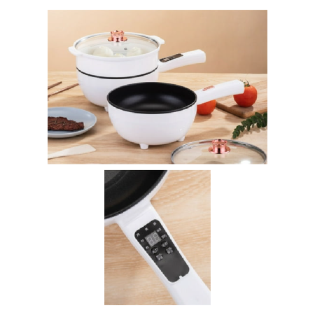 Tigaie Electrica Multifunctională Inteligenta SUPER TRENDS®, 26 cm, 3 L, Control Digital, Pentru Gatit Rapid Fara Aragaz, cu Capac [6]