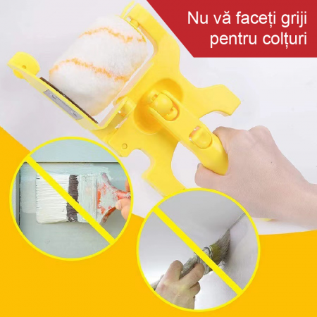 Trafalet Profesional SUPER TRENDS® Pentru Margini, Colturi, Delimitari, cu Rola de Rezerva, Doua Pensule, Material ABS [8]