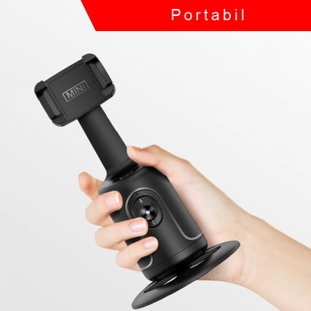 Trepied Inteligent Pentru Telefon cu Urmarire Automata a Fetei Premium SUPER TRENDS® – Rotire 360°, Urmarire AI a Fetei si Corpului, Compatibilitate Universala cu iOS si Android, Port USB, Design Eleg [1]