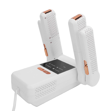 Uscator Electric Dublu pentru Incaltaminte SUPER TRENDS® – Aer Cald 360°, Sterilizare UVC, Timer si Termostat Inteligent, Oprire Automata, Putere 200W, Uscare Dubla 2 perechi, Pentru Pantofi, Ghete, A [1]