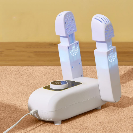Uscator Electric Pentru Incaltaminte, Manusi, Sosete, SUPER TRENDS®, Pliabil si Retractabil, cu Sterilizare UV, Elimina Mirosurile, Aer Cald 360°, Alb [1]