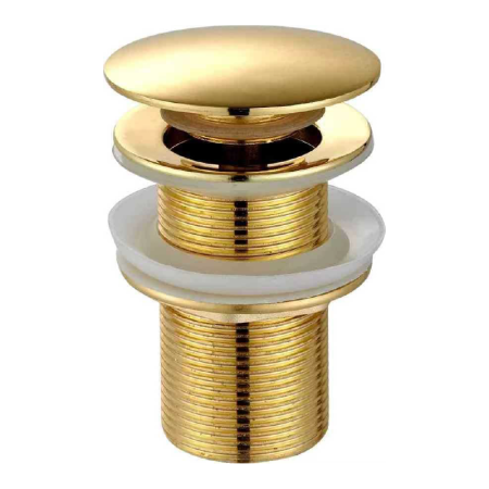 Produse - Ventil Chiuveta cu Gaura de Preaplin SUPER TRENDS®, Dop cu Arc Detasabil, Din Alama, Crom Auriu