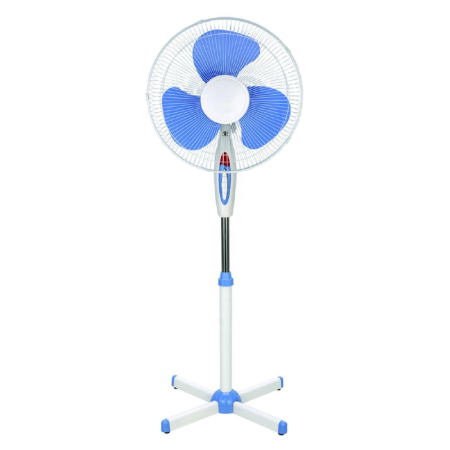 Electronice & Electrocasnice - Ventilator cu Picior SUPER TRENDS®, Diametru 40 cm, 3 Trepte de Viteza, 40W, Alb – Albastru