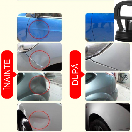 Ventuza Auto Profesionala SUPER TRENDS® Pentru Indreptat Tabla Caroserie sau Demontarea Panourilor, Baza Cauciuc, Negru [2]