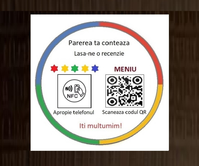 Sticker autocolant QR - NFC 10x10 cm [2]