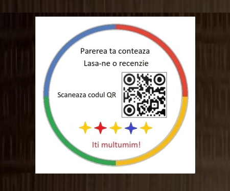 Produse - Sticker autocolant QR  Recenzii Google - 10x10 cm