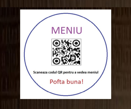 Produse - Sticker autocolant QR - MENIU 10×10 cm