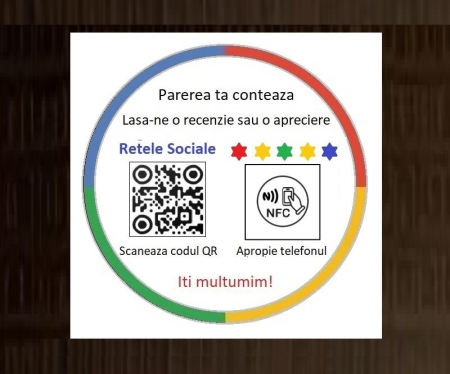 Produse - Sticker autocolant QR - NFC 10x10 cm