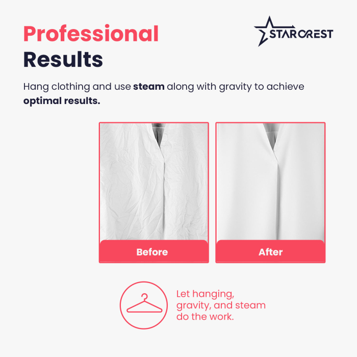 STARCREST Handheld Garment Steamer SGS-1520, 1500 W, 260 ml Removable Water Tank, 3 Accessories, Black [7]