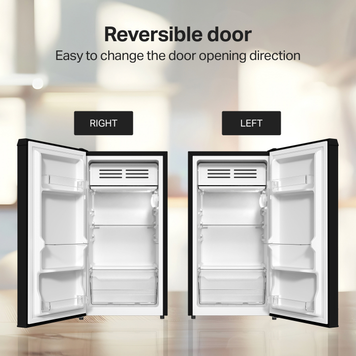 STARCREST Compact Single Door Refrigerator and Freezer SF-83BK-E, Class E, 83L Capacity, Interior Lighting, Ice Compartment, Height 85 cm, Black [8]