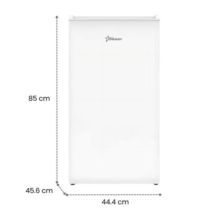 STARCREST Compact Single Door Refrigerator and Freezer SF-83WHE, Class E, 83L capacity, interior lighting, ice compartment, height 85 cm, white [9]