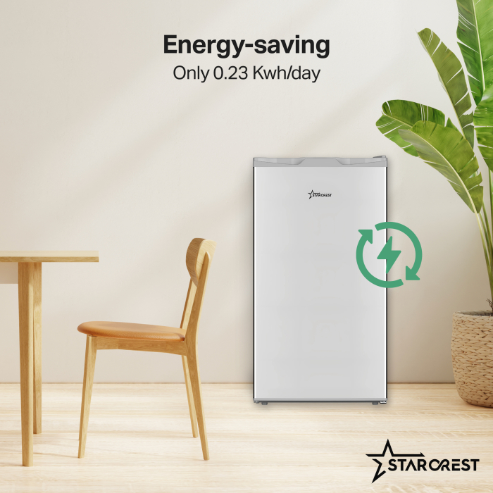 STARCREST Single Door Refrigerator SF-85SL-E, Energy Class E, 85L Capacity, Interior Lighting, Ice Compartment, Height 82 cm, Grey [4]
