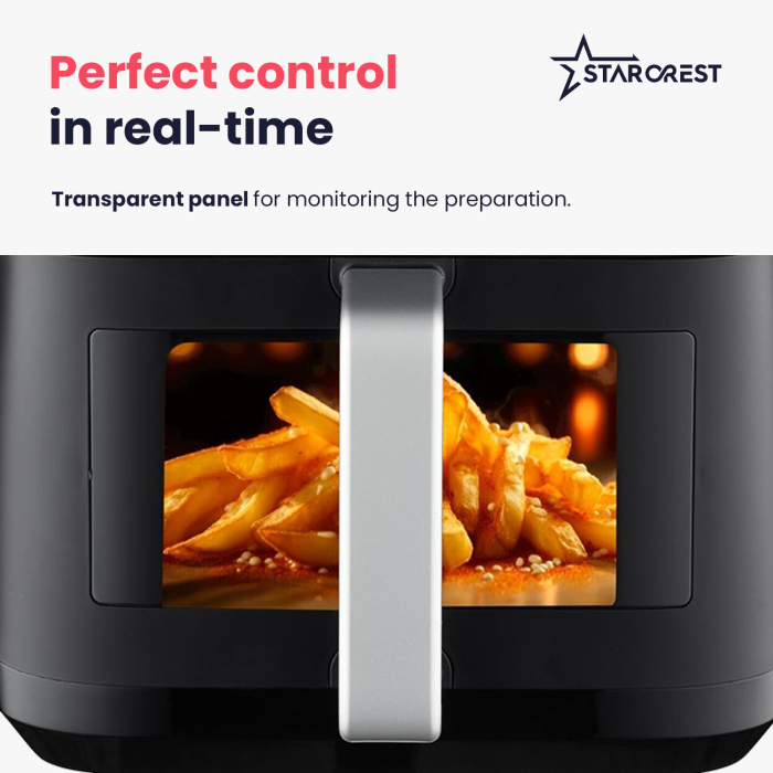 STARCREST, Digital Air Fryer SFR-7020WBK, 7 Liters, Dual Heating Elements (Top / Bottom), 2000 W, Thermostat 80–200 °C, 12 Preset Programs, Black [7]