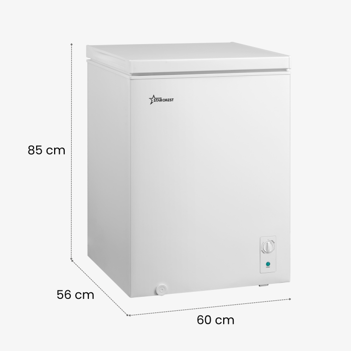 STARCREST Chest Freezer SCF-143WHE, Class E, 143L Capacity, Convertible System - Fridge Function, Adjustable Thermostat, White [10]