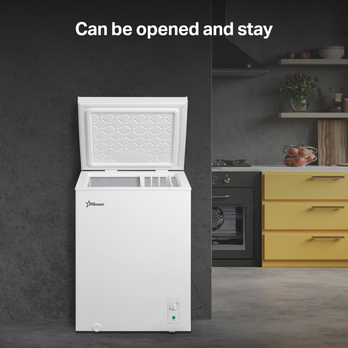 STARCREST Chest Freezer SCF-143WHE, Class E, 143L Capacity, Convertible System - Fridge Function, Adjustable Thermostat, White [3]