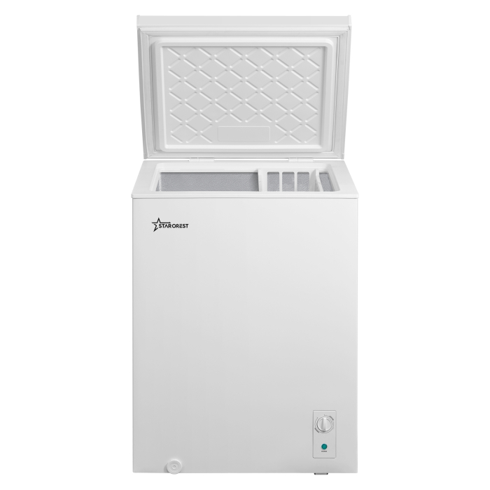 STARCREST Chest Freezer SCF-143WHE, Class E, 143L Capacity, Convertible System - Fridge Function, Adjustable Thermostat, White [8]