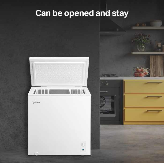 STARCREST chest freezer SCF-198WHE, class E, 198L capacity, convertible system – fridge function, adjustable thermostat, white [3]