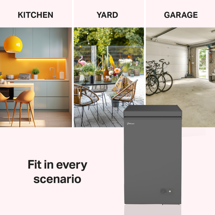 STARCREST chest freezer SCF-92SL-E, class E, 92L capacity, adjustable thermostat, grey [2]