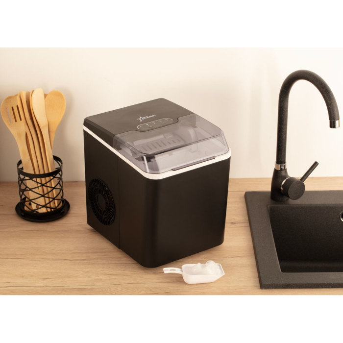 STARCREST ice cube maker SIM-1024BK, 10kg/24h capacity, two cube sizes, 1.3L water reservoir, black [3]
