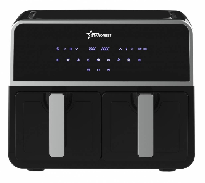 Starcrest air fryer SFR-9200BK, 1800 W, double basket, 9 liters, thermostat 80 - 200 °C, 8 preset programs, black [1]