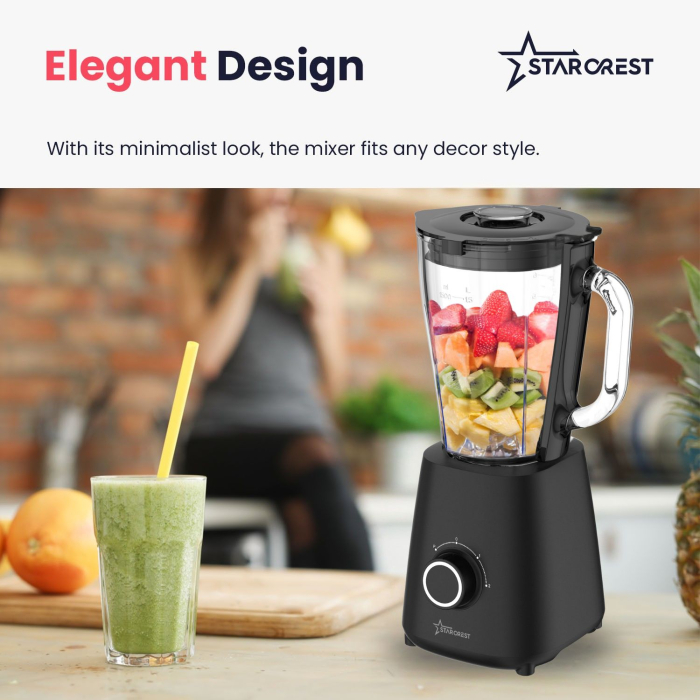 STARCREST Blender STB-15500B, 500W, 1.5L, 2 Speeds + Pulse Function, Black [7]