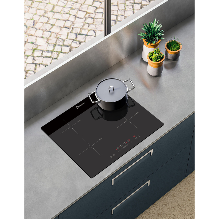 STARCREST built-in induction hob SIH-6060, 4 cooking zones, touch control, booster function, timer, black glass [4]