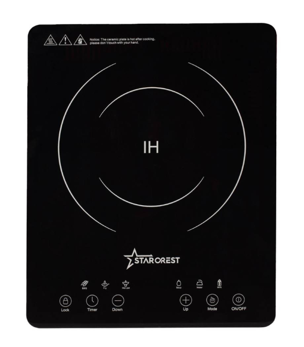 Starcrest built-in induction hob SIH-T2000, 2000 W, touch control, 6 cooking functions, ultra slim design [1]