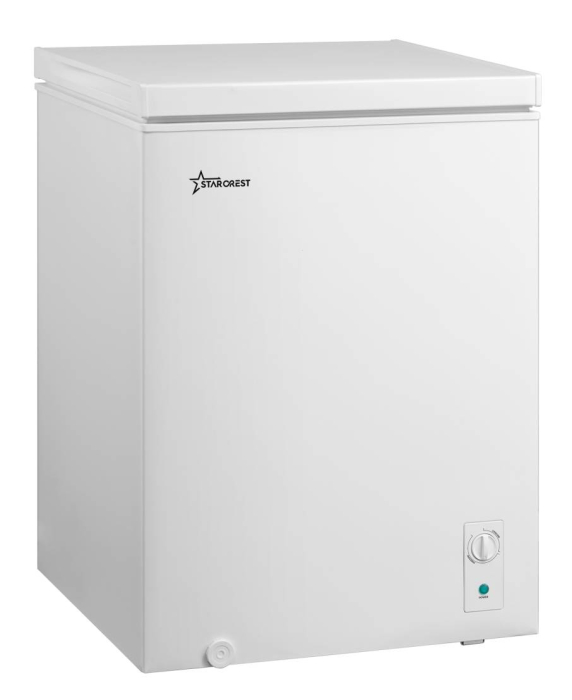 STARCREST Chest Freezer SCF-143WHE, Class E, 143L Capacity, Convertible System - Fridge Function, Adjustable Thermostat, White [1]
