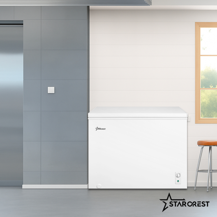 STARCREST Chest Freezer SCF-293WHE, Class E, 293L Capacity, Convertible System – Fridge Function, Adjustable Thermostat, White [7]