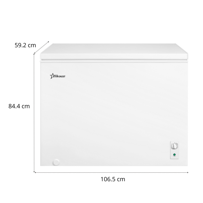 STARCREST Chest Freezer SCF-293WHE, Class E, 293L Capacity, Convertible System – Fridge Function, Adjustable Thermostat, White [10]