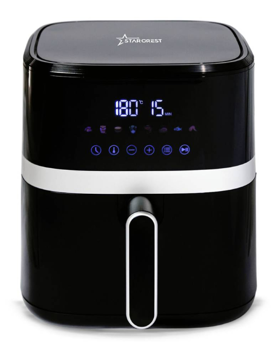 STARCREST, Digital Air Fryer SFR-5570BK, 1500 W, 5.5 Liters, Thermostat 80 - 200 °C, 8 Preset Programs, Black [1]