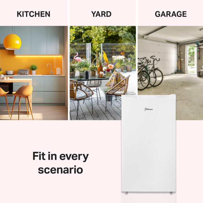 STARCREST Freezer SUF-63WH, Class E, 63 L Capacity, 3 Drawers, Height 82.5 cm, White [6]