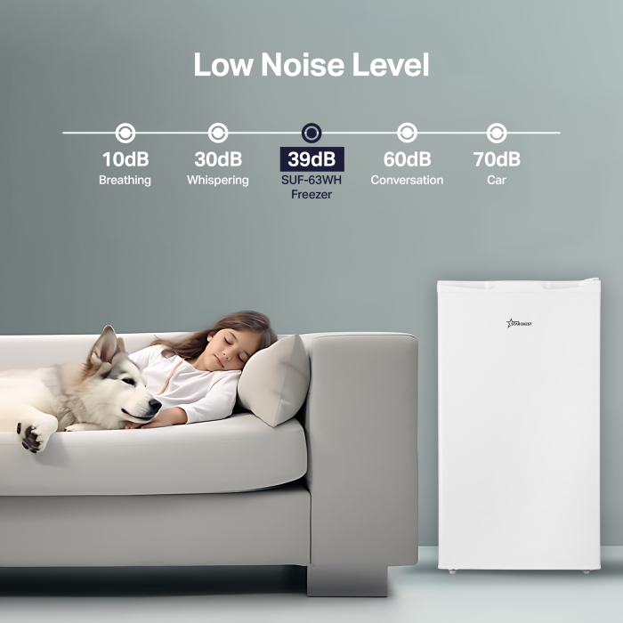 STARCREST Freezer SUF-63WH, Class E, 63 L Capacity, 3 Drawers, Height 82.5 cm, White [7]