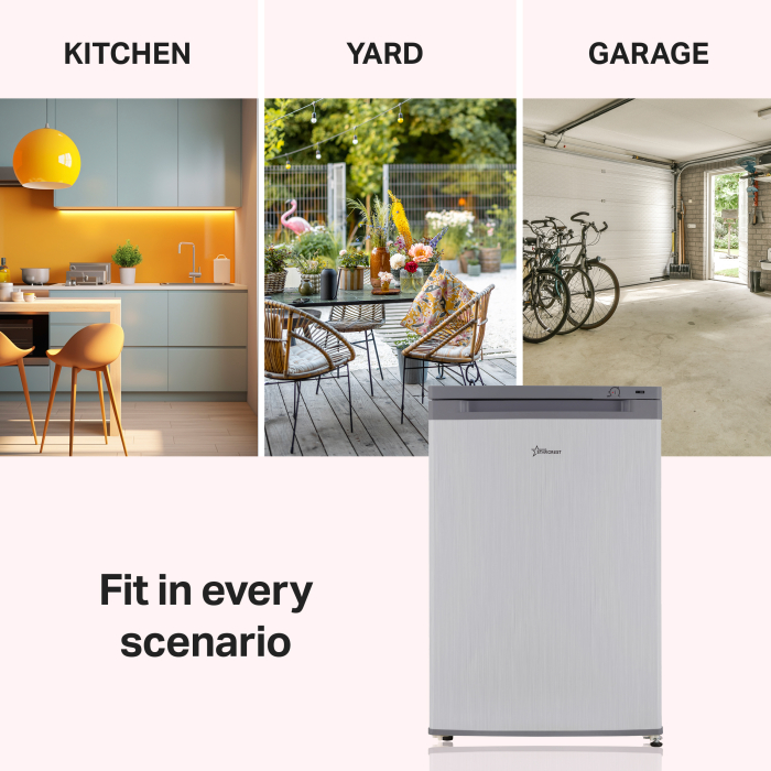 STARCREST Freezer SUF-86SI, Class E, 80 L Capacity, 3 Drawers, Height 84.5 cm, Gray [7]