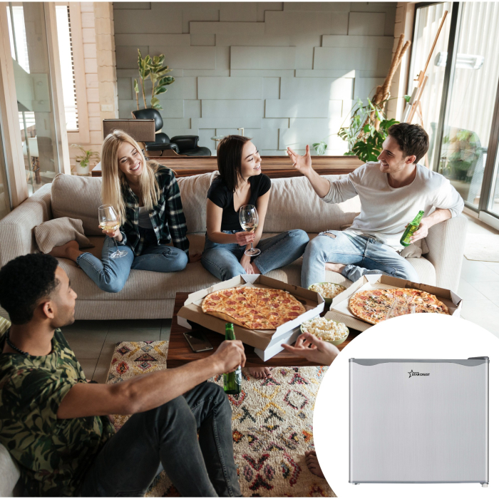 STARCREST Minibar Refrigerator SMB-46SLV, 46 L, Energy Class E, Height 49.5 cm, Grey [4]