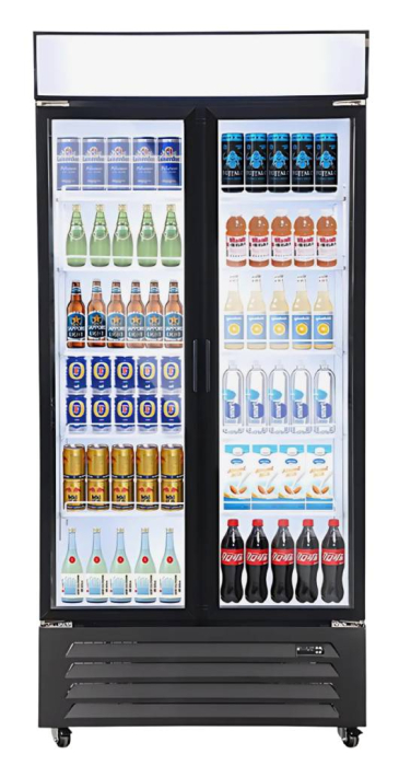 STARCREST  Professional Double Door Refrigerated Display Case SPS-2D590DC, 590 L, Lightbox, Temperature Display, Digital Control Panel, LED Lighting, Wheels, Height 195 cm [1]