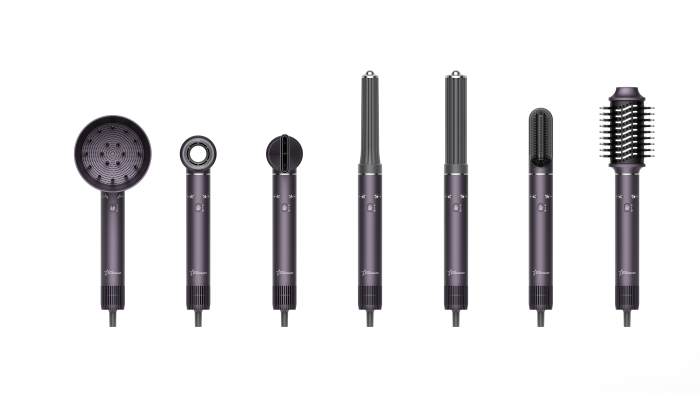 STARCREST Professional Hair Dryer SHD-7-1PP, 1300 W, 6 Accessories Included, 3 Speed Settings, 3 Heat Settings, Cool Air Button, Purple [2]