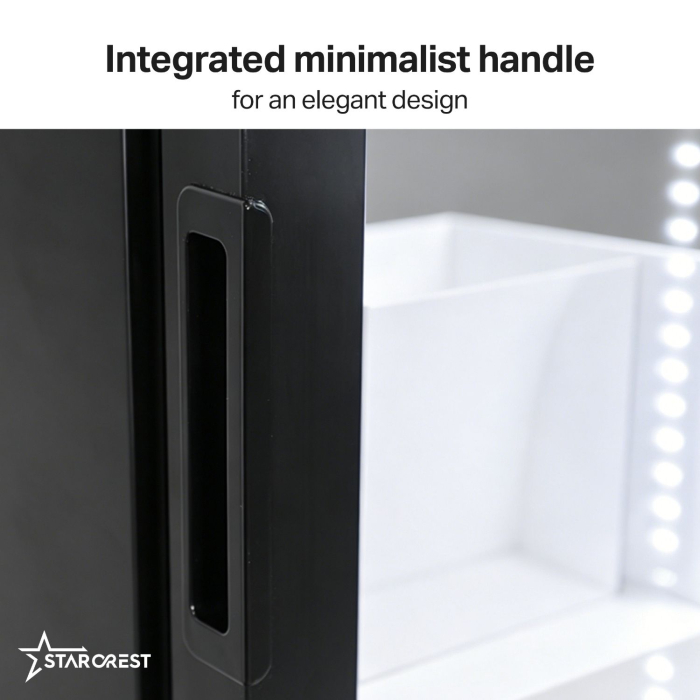 Starcrest Professional Refrigerated Display Case SPS-150BK, 150 L, Temperature Display, Digital Control Panel, LED Lighting, Height 188 cm [6]