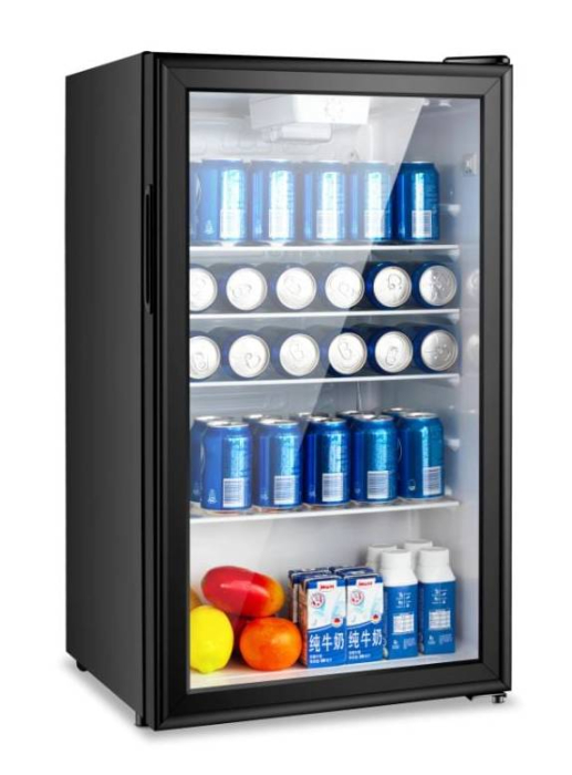 STARCREST Refrigerated Display Case SBC-92BKE, 93 L, Temperature Control, Glass Door, Height 83.2 cm, Black [1]