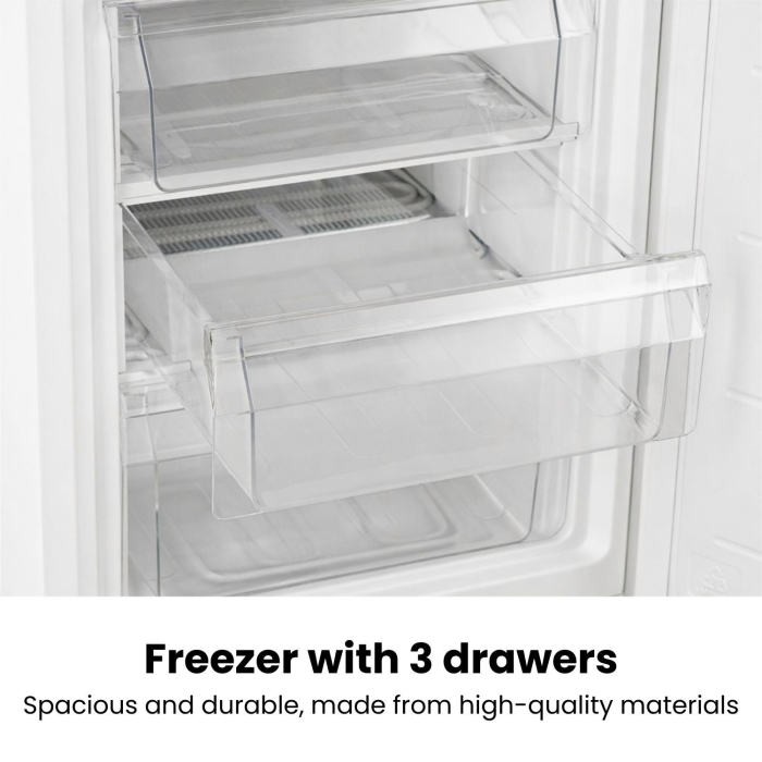 STARCREST SC-268WH-E fridge freezer, 268 L, Energy Class E, Less Frost, Adjustable thermostat, LED lighting, Adjustable feet, Reversible doors, Height 178 cm, White [7]