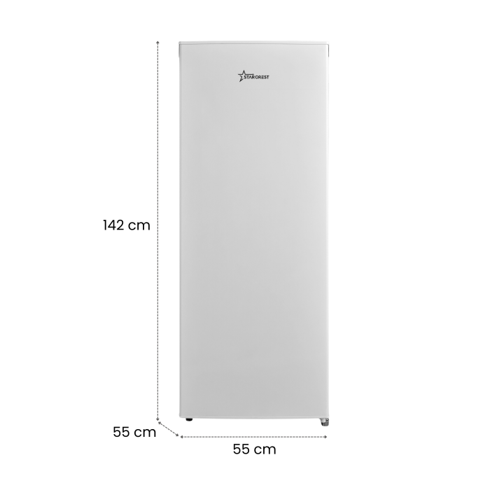 STARCREST Single Door Refrigerator SFL-230WHE, 230 L, Energy Class E, Adjustable Thermostat, Adjustable Shelves, Height 142 cm [8]