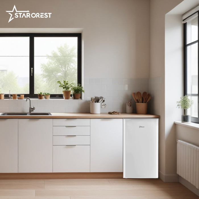 STARCREST Single Door Refrigerator SFL-92WHE, 92 L, Energy Class E, Interior Lighting, Height 83 cm, White [5]