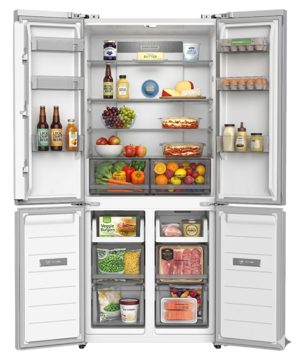 STARCREST SSCD-463IXE Side-by-Side Refrigerator, 463 L, Class E, Full No Frost, Inverter Compressor, Digital Display, 81 L Convertible Compartment, H 192 cm, Stainless Steel [2]